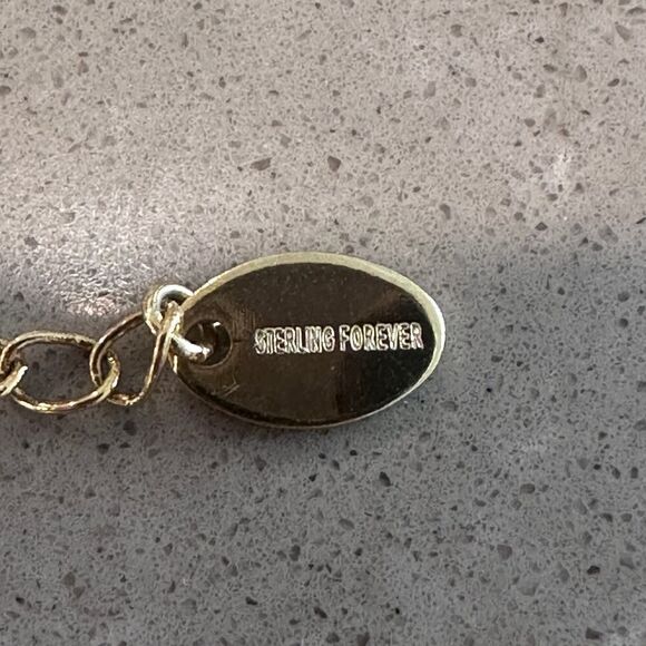 Sterling Forever Gold Hexagon Black CZ Necklace - Picture 6 of 7